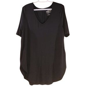 Torrid Size 1 Favorite Tunic Super Soft V-Neck Tunic Tee Black